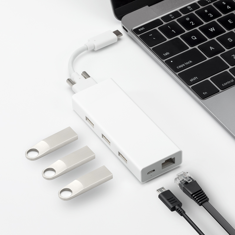 5口USB Type-C扩展坞（白）