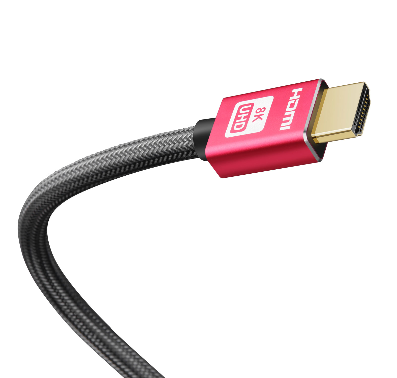 HDMI2.1编网线（铝壳红）