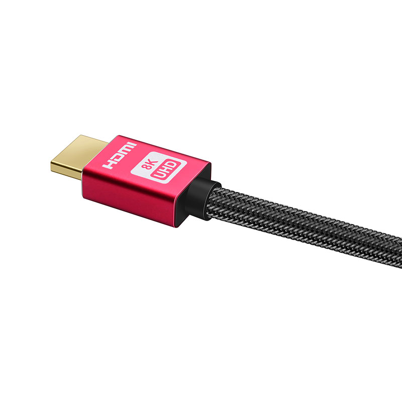 HDMI2.1编网线（铝壳红）