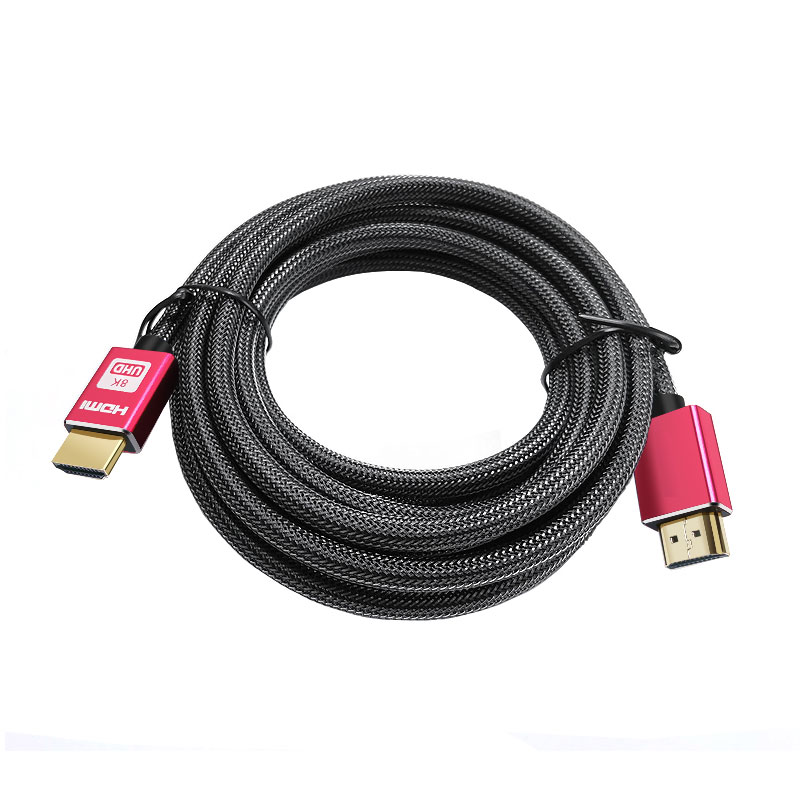 HDMI2.1编网线（铝壳红）