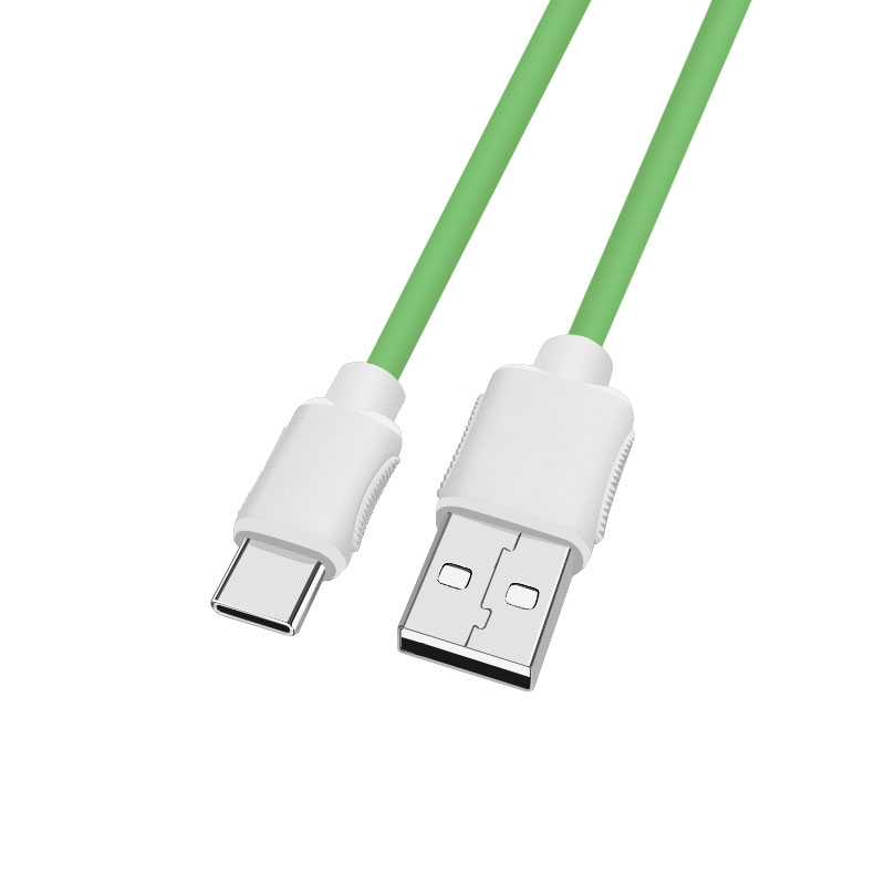 柔软硅胶USB数据线（绿色）