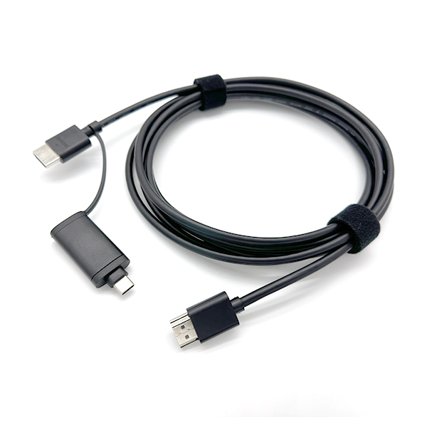 HDMI带转USB-C转接头线缆