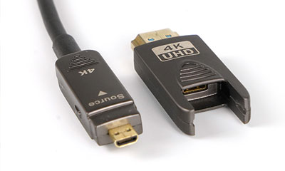 10米光纤HDMI to mini HDMI小头长线束
